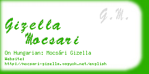 gizella mocsari business card