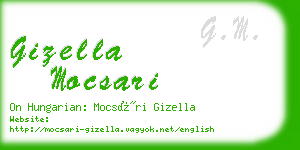 gizella mocsari business card